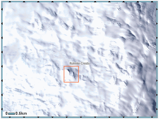 scan of satellite imagery showing Rohnke Crests