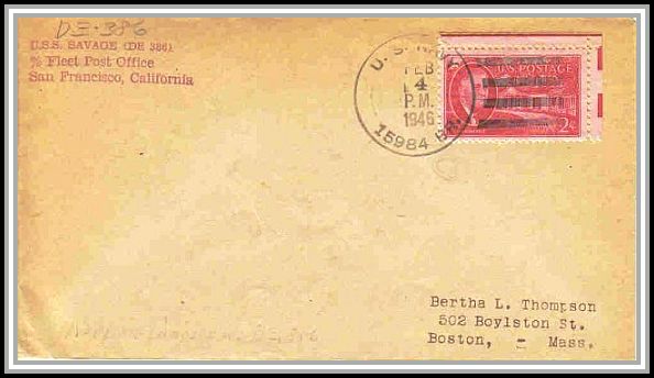 scan of DE-386 postmark (1946)