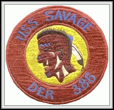 scan of unverified USS Savage DER-386 patch