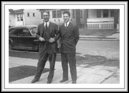 photograph of William McKinley Honner (left) and Tom Honner the day before Tom entered the Coast Guard